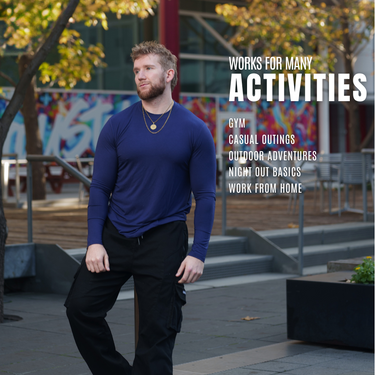 LONG SLEEVE MEN'S BLANK FITTED T SHIRT