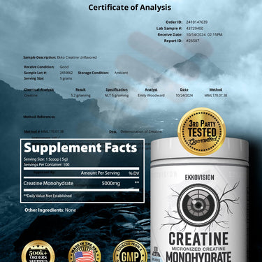 Ekkovision Creatine (3rd Party Tested)