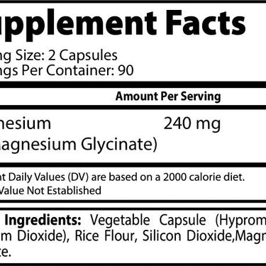 Magnesium Glycinate 90 Servings