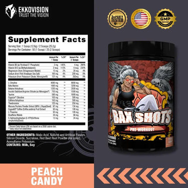 Bax Shots Preworkout - Peach Candy (Tingle)